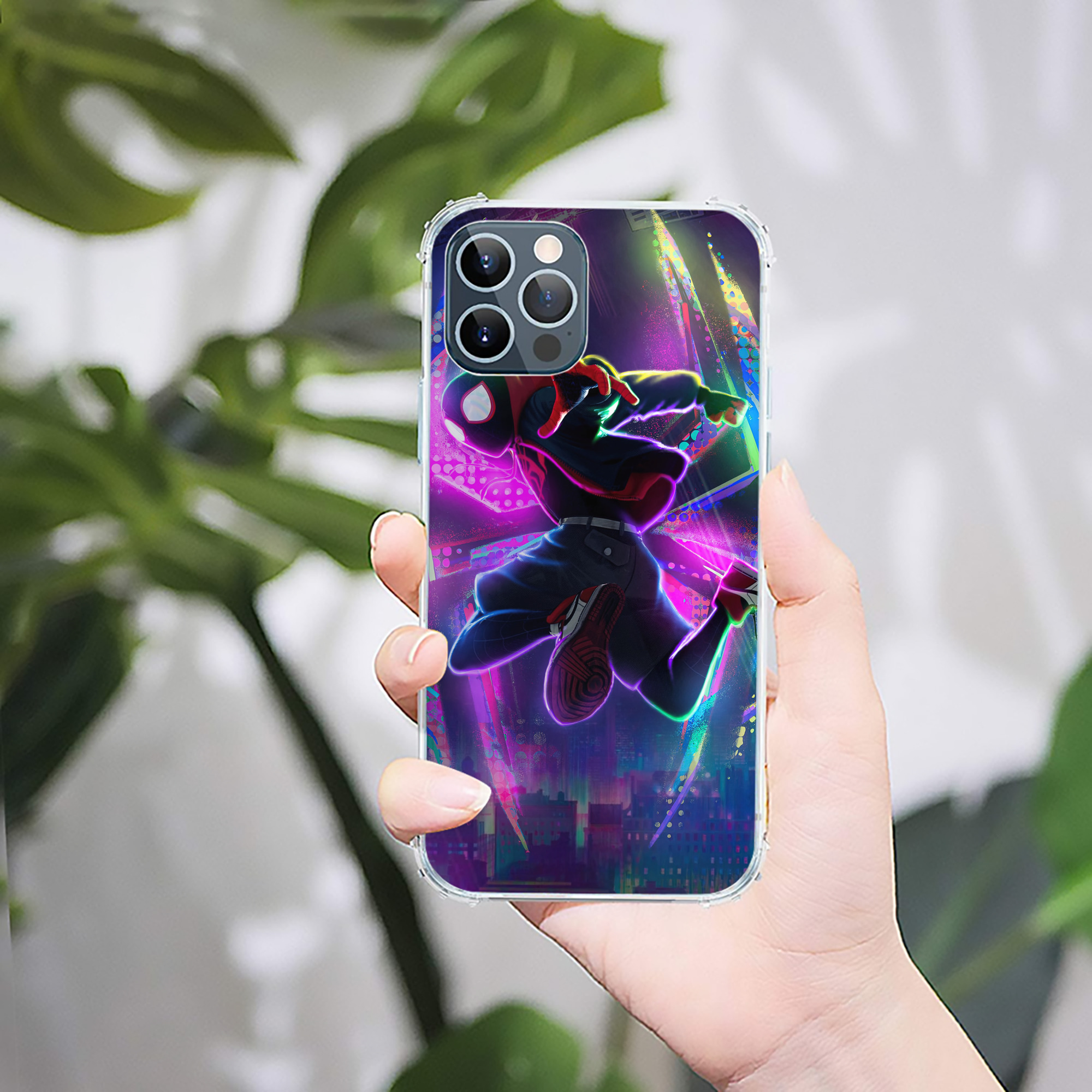 （画像用） Spider Man スパイダーマン 【iPhone 12シリーズ対応】透明スマホケース（クリアソフトケース）